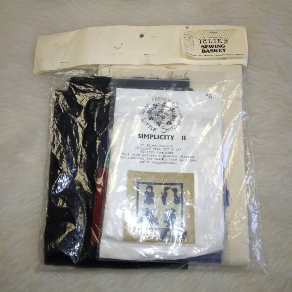 QUILT BLOCK KIT Donna French Collins LITTLE STITCHES create Simplicity II Block